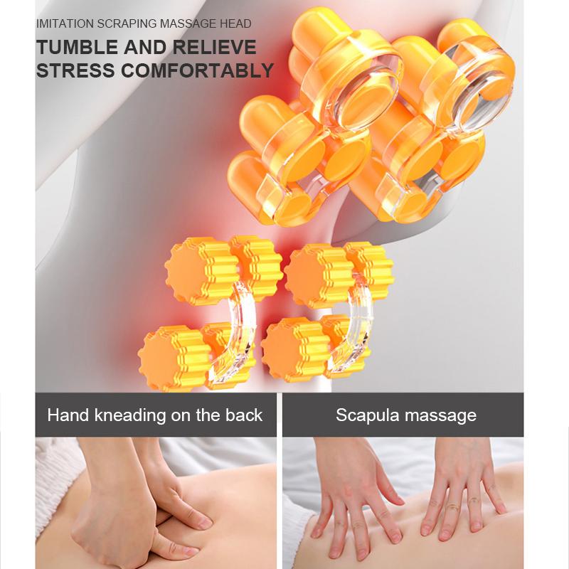 JINKAIRUI Multifunctional Electric Massage Cushion Neck Shoulder Waist Back Remote Control Deep Kneading Shiatsu Heating Pain Relieve Gift