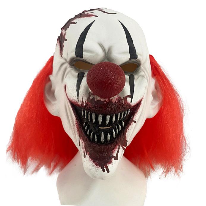 New latex clown mask Halloween headgear escape room costume prop