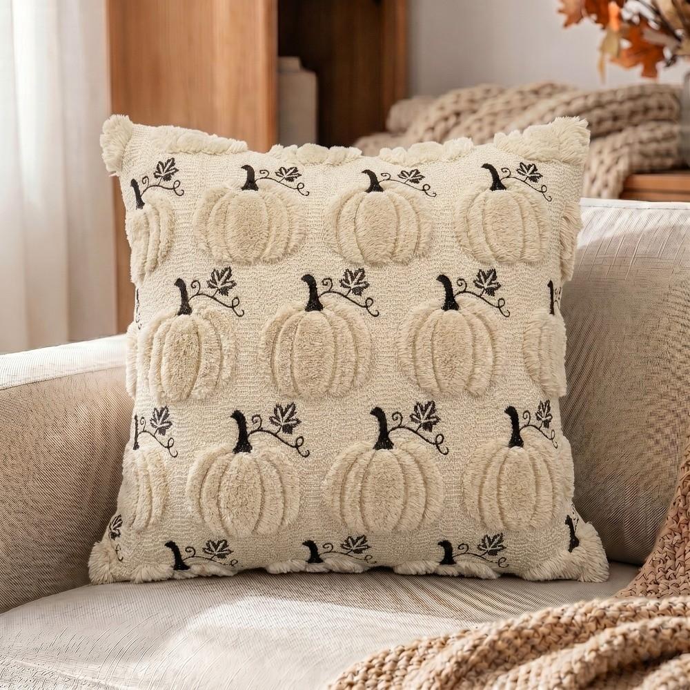Halloween Style Throw Pillow Cover Pumpkin Tufted Cushion Cover New Autumn Pillowcase Fall Decor