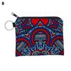Boho Change Small Coin Purse Mini Wallet Coin Bag Flower Print Pouch Waterproof With Zipper Exquisite Present For Women Girls