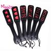 Sex Double-deck Spanking Slave Paddle Toys Sexualeed Butt Whip Faux Leather