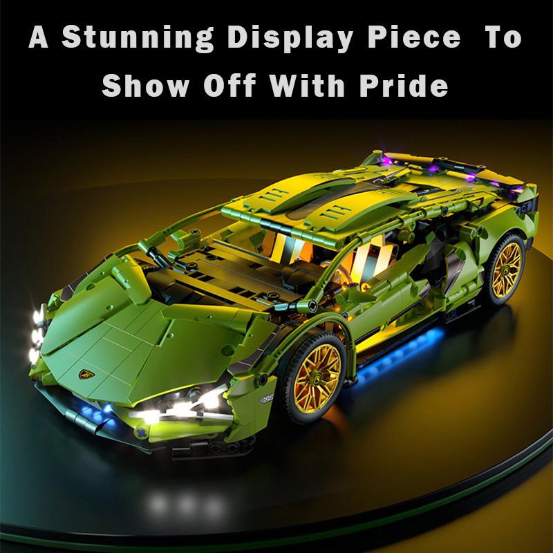 Строительные блоки, городской механический скоростной автомобиль, суперкар, 1/14, Lamborghini, кирпичи, игрушки, подарок для детей и взрослых