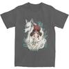 Graphic Novelty Princess Mononokes Hime T-Shirts for Men Women Pure Cotton Kodama Tree Forest Spirit Tees Shirt