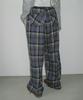 RONRON Back Heart Pocket Check Pants Blue