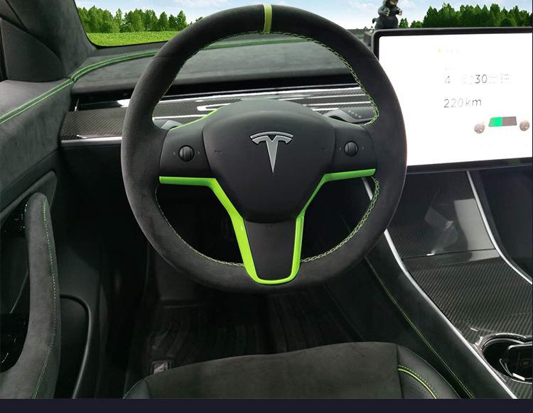 Розовая алькантара - обновление интерьера для Tesla: Персонализированный многоцветный дизайн