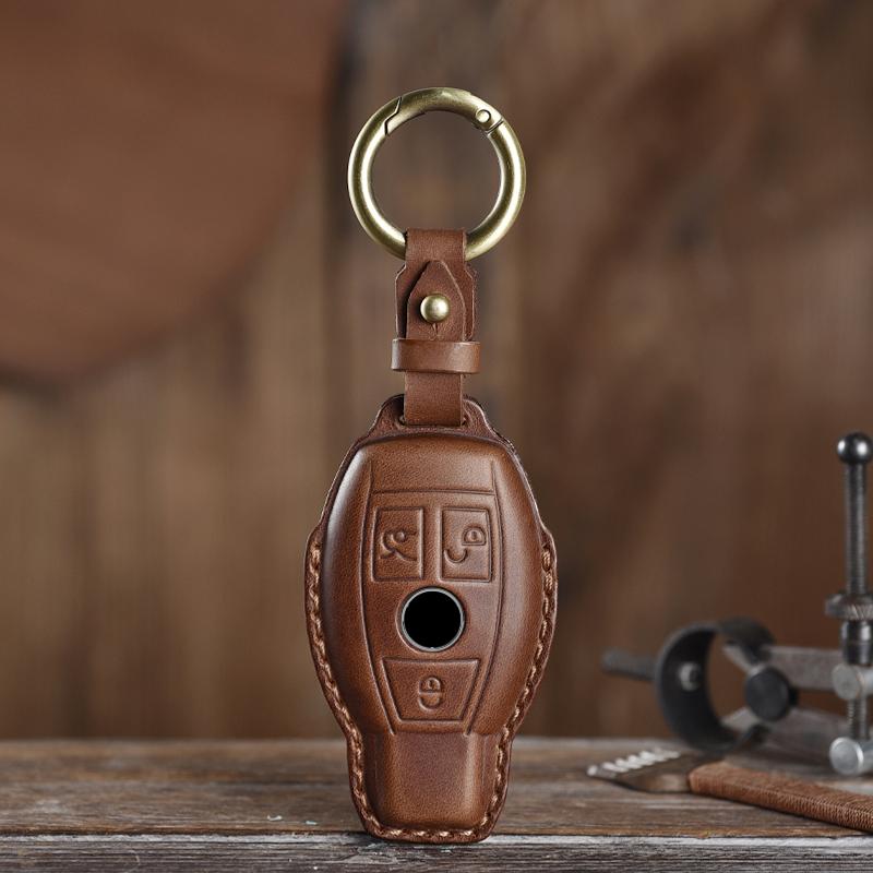 Подходит для Mercedes Benz E-Class E200L/E300L/C260L/C180/A200 Кожаный Чехол-Протектор для Ключей