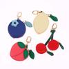 Mini Cherry Fruit Shape Coin Purse Strawberry Cute Pu Leather Pendant Korean Style Keychain Earphone Bag Mini Storage Bag