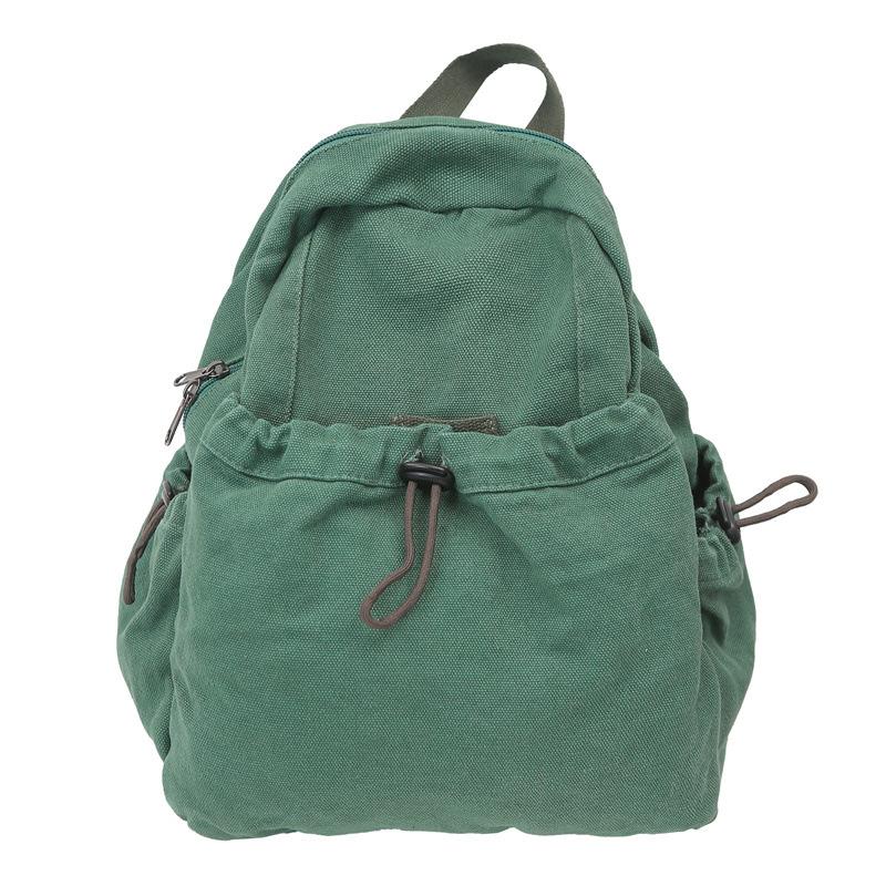 Washed Canvas Schoolbag Women's Casual Backpack College Students' Casual Class Backpack