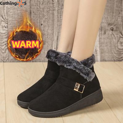 Женские теплые хлопковые сапоги большого размера для зимы