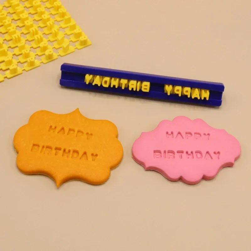 Керамика DIY Embossing Mold Алфавит Цифра Торт Печенье Бисквит Штамп Immosser Cutter Mold Керамические инструменты