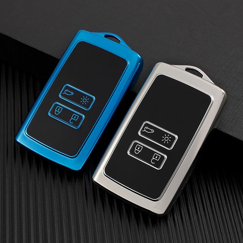 Чехол для ключа автомобиля из ТПУ Полная защита для Renault Koleos Kadjar Megane Talisman Captur Espace Clio 2016-2019 4 кнопки Аксессуары