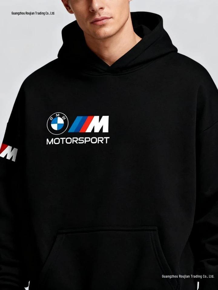 European & American Trendy Unisex Car Print Hooded Sweatshirt