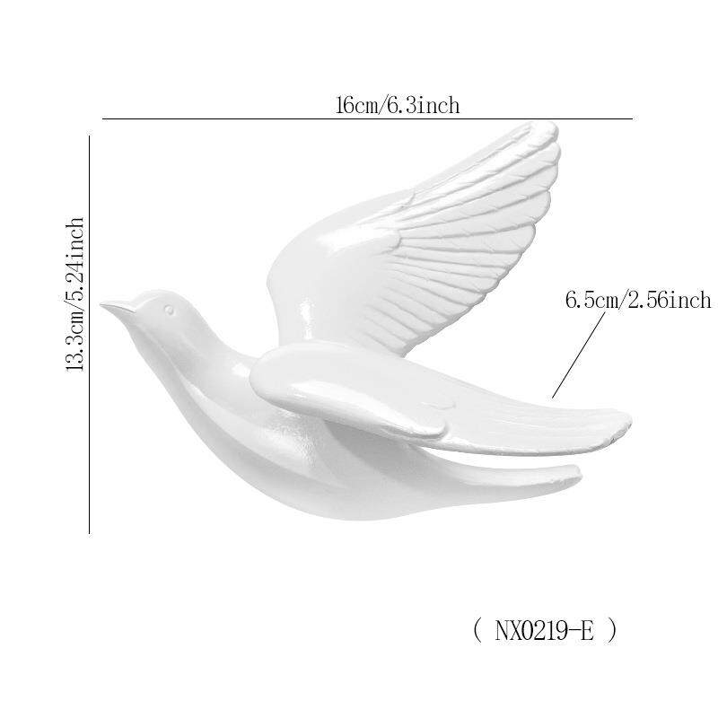 European-style Three-dimensional Bird Wall Decoration Swallow Wall Hanging Abstract Animal Ornaments Home Wall Decoration