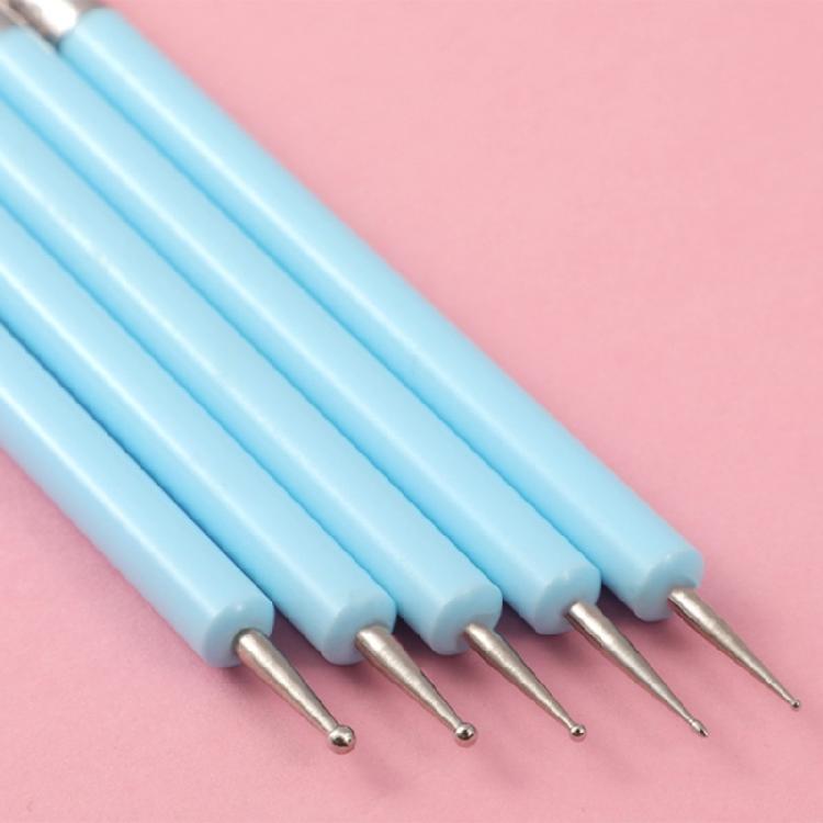 5Pcs Silicone Clay Sculpting Tool Modeling Dotting Tool Pottery Embossing Tool for Rock,Nail,Blending,Drawing,Modeling