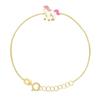 Children's Bracelet - LÉA &; ARTHUR - UNICORN Motifs - 375 Yellow Gold - Spring Ring - 12 To 14 Cm