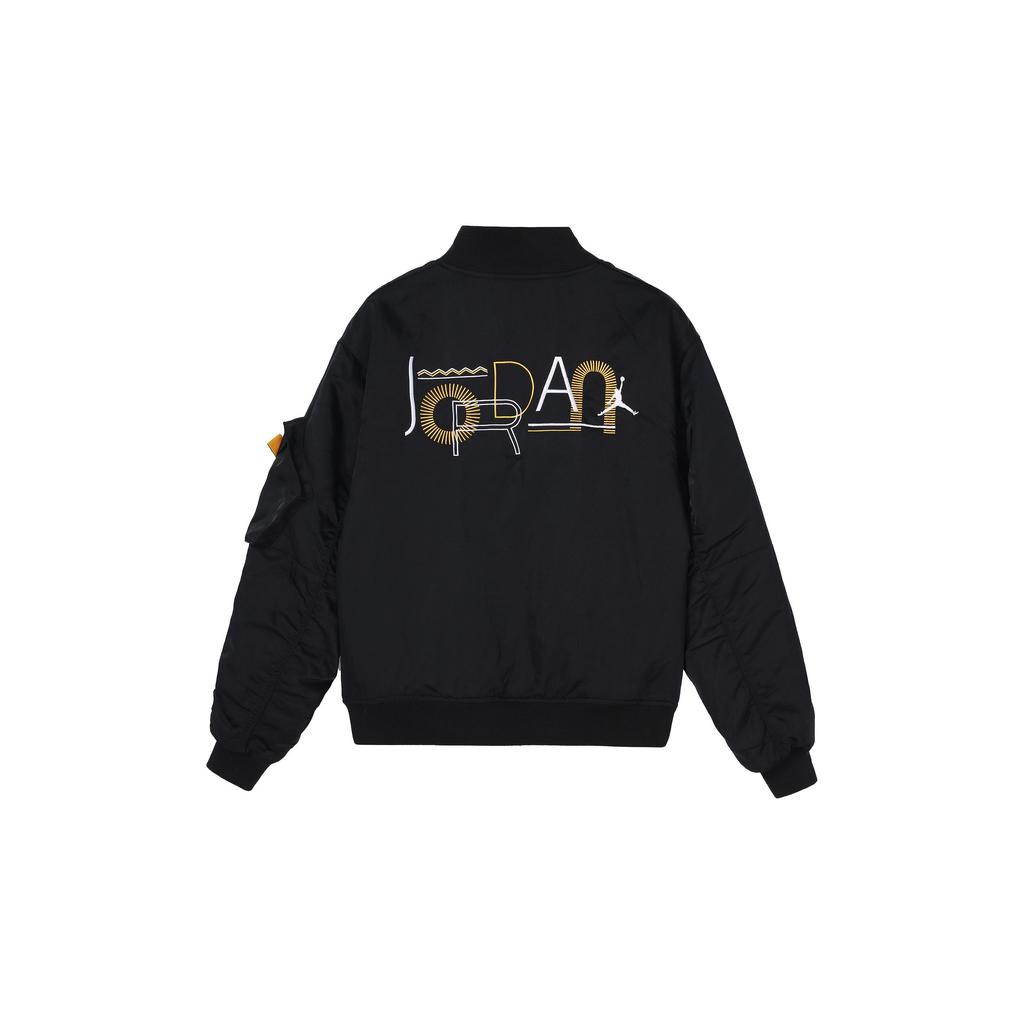 Jordan Casual Sport Full Zip Flight Jacket Autumn Men Jacket Black DN3406-010