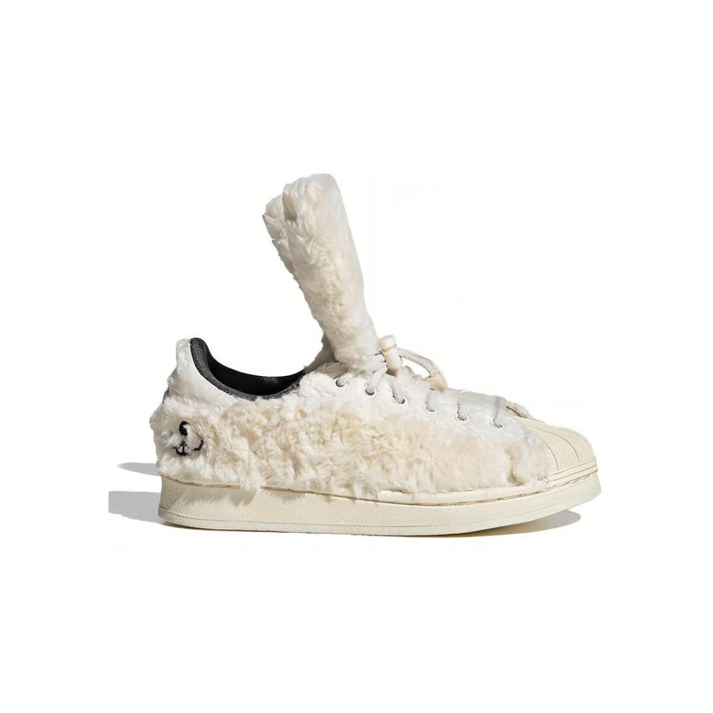 Adidas Originals Melting Sadness X Superstar Круглый носок Прочные Низкие Детские Кеды для Скейтбординга Детские Кроссовки Белые IG8907