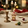 Cute Calf And Elephant Ornaments Resin Cow/Elephant Figurines with Santa Hats, Christmas Animal Ornaments, Small Statues for Windowsills Desktop