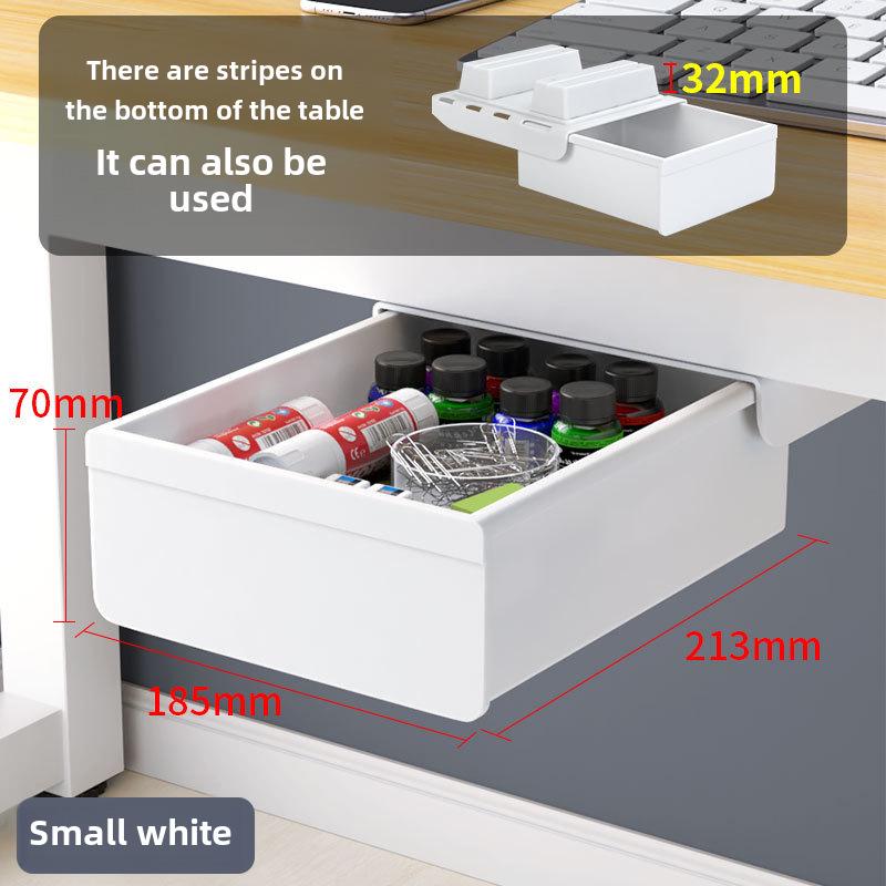 Under-Desk Hidden Drawer Storage Box for Office Workstation