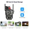 WiFi 12MP 6K 8X Zoom Three Lens Wifi Surveillance Cameras AI Tracking PTZ IP Camera Security Protection CCTV Cam