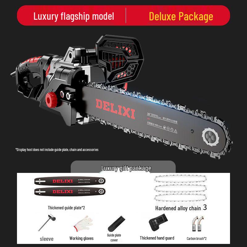 High-Power Handheld Electric Chainsaw for Home and Woodworking - Portable and Multifunctional with Free Shipping