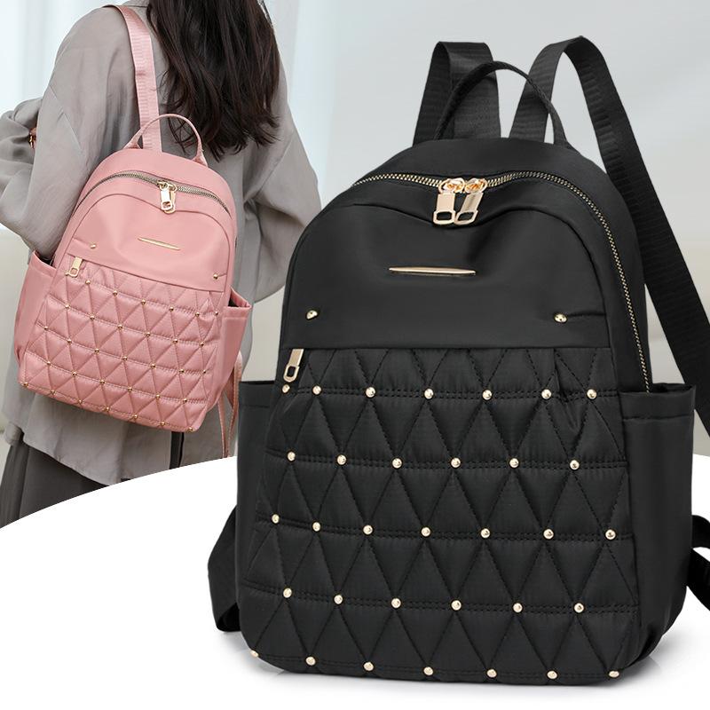 Ромбовидная вышивка рюкзак женский рюкзак большой емкости водоотталкивающий дорожный рюкзак