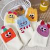 5Pairs Patchwork Cartoon Tube Socks Anti-slip Mid Calf Socks Funny Short Socks Women Lady