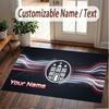 Custom Rug FC St. Pauli Pattern Print Name Text Soft Non‑Slip Floor Carpet for Home Indoor Decoration