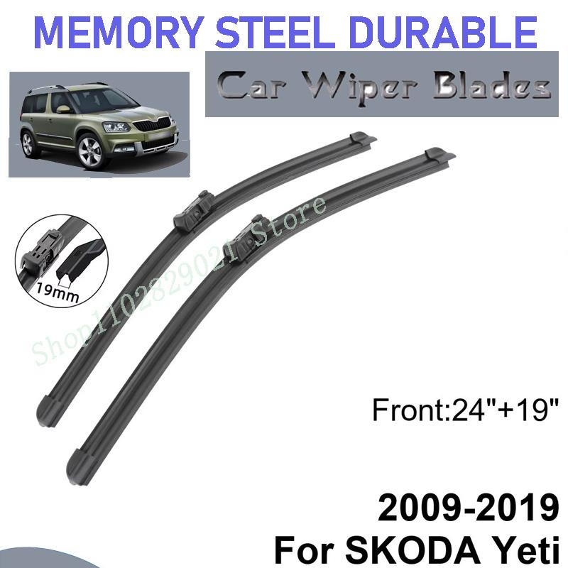 Для SKODA Yeti 2009-2019 24" + 19" Передние Щетки Стеклоочистителя Лобовое Стекло Стеклоочиститель Окна Аксессуары