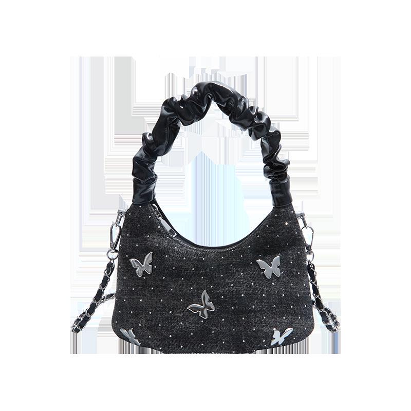 Летняя джинсовая сумка-бант 2025 - Стильная сумка кроссбоди и на плечо