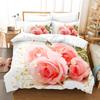 Rose Duvet Cover Set 220X240 for Double Bed Quilt Comforters Cover Pink Floral Bedding Set 3PCS 2PCS Single Beds Queen Full Size