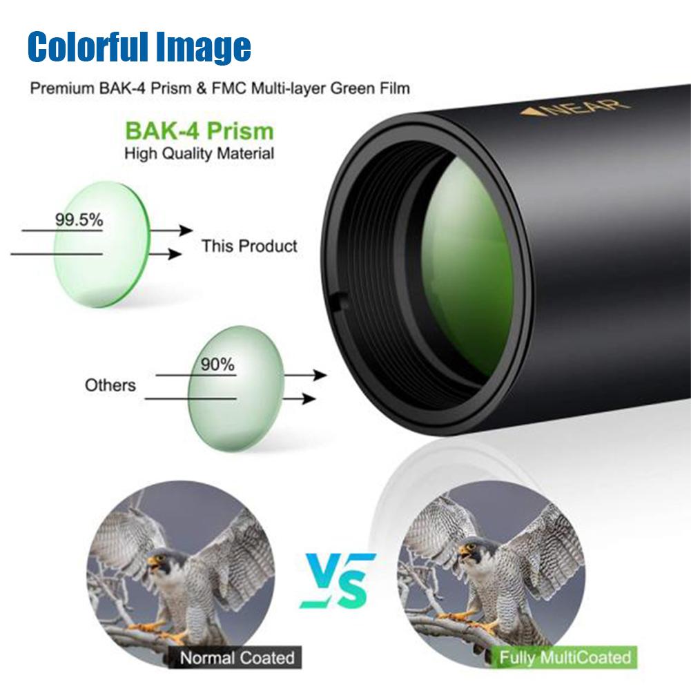 10-300X Zoom HD Портативный прочный монокулярный бинокль с большим радиусом действия Профессиональный телескоп Монокулярный телескоп с низким ночным видением для охоты