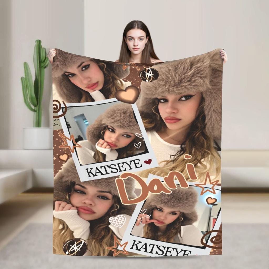 Katseye Kpop Girls Теплое одеяло Детское плюшевое плед с принтом Диван Кресло Фланелевая простыня Покрывало для диван-кровати