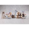 RIBOSE DLC Series "Teatime Cats Scene" Nyan Town "Bakery" Staff & Customer Set, Non-Scale ABS & PVC Painted Complete Figure
