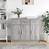 VidaXL Buffet Sonoma Grey 91x28x75 Cm Engineered Wood 823014