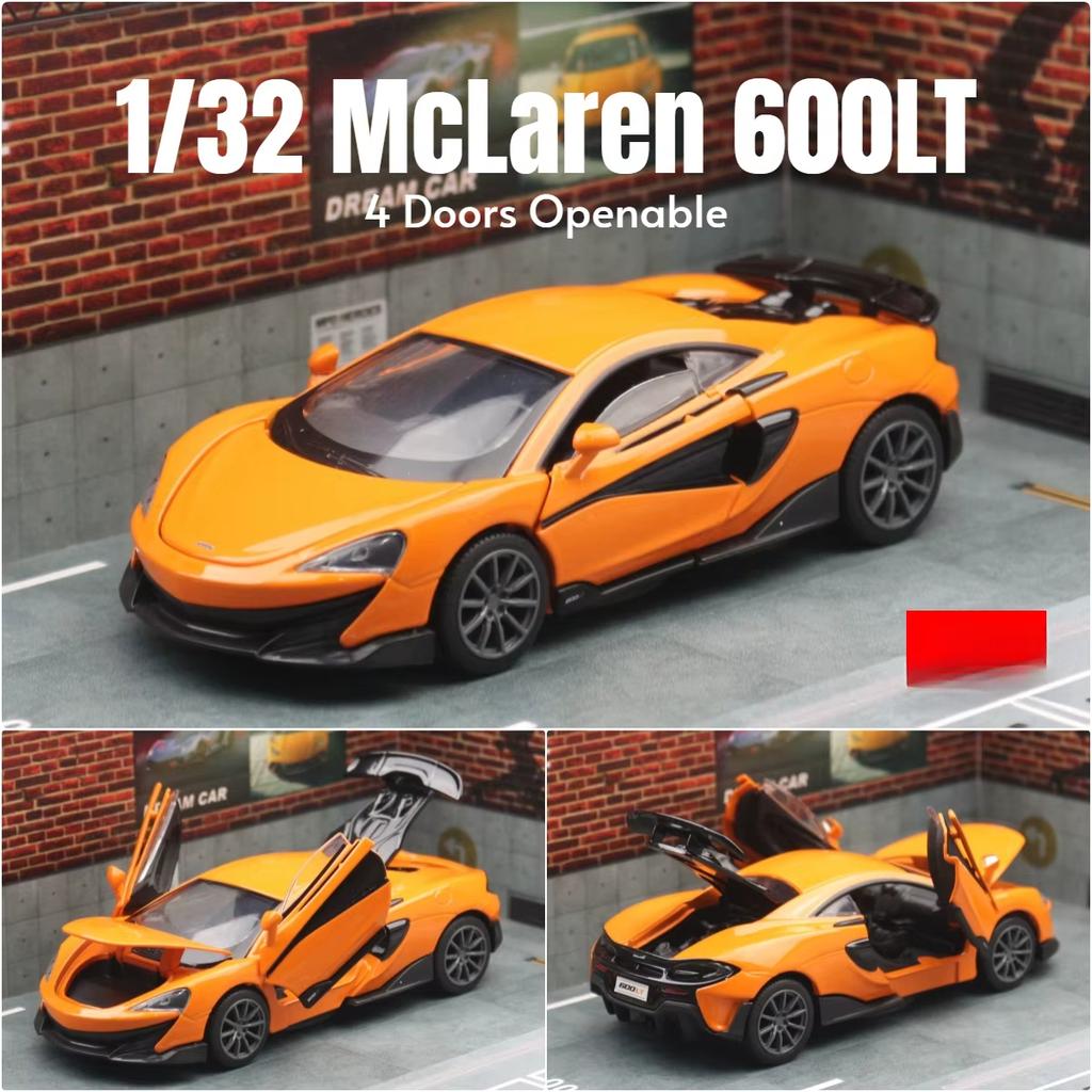 1/32 McLaren 600LT Super Sport игрушечная модель автомобиля литая металлическая миниатюрная модель транспортного средства со звуком и светом коллекция подарок для детей