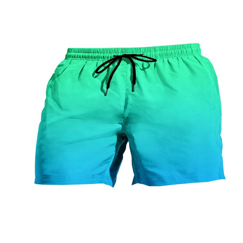 Черный шнурок, цвет быстросохнущий, градиентный, легкий и подходит для мужских свободных пляжных шорт летом