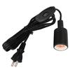 Zevnico Corded Socket, Bulb Socket, 3m Cord Length, E26 Base, Black Outlet, Pendant Light with Switch, Dedicated LED Light Socket, Plug Included,