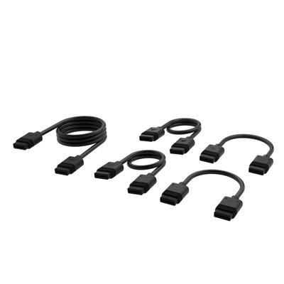 Corsair Комплект кабелей ICUE LINK прямого типа для обоих вариантов, всего 5 шт. (Концы 100мм/200мм/600мм, комплект) CL-9011118-WW