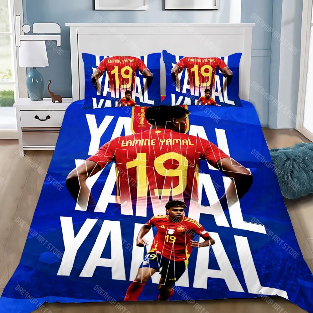 Football Stars Duvet Cover Pillowcase Bedding Set Adult Boy Girl Bedroom Decoration Children Gift Single Double Large Size
