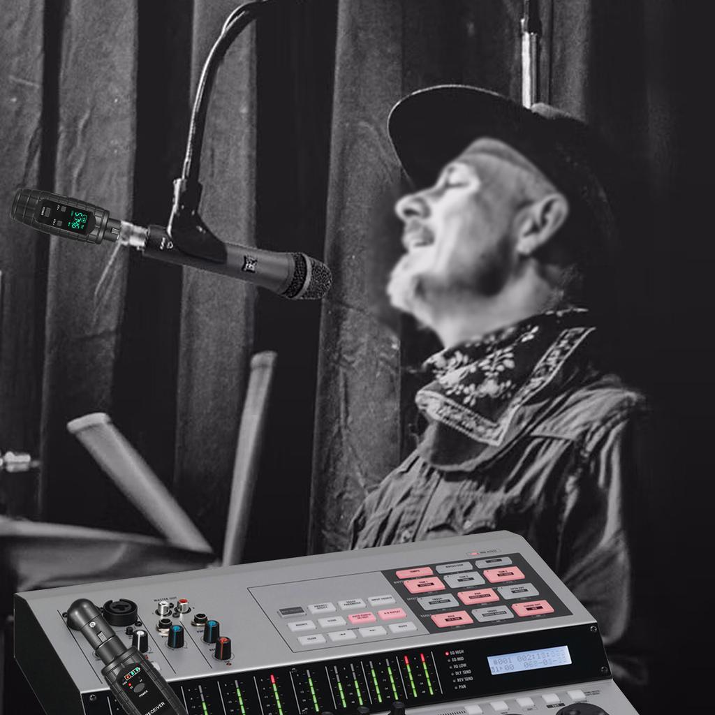 Беспроводной передатчик и приемник UHF Беспроводной гитарный передатчик с микрофоном для