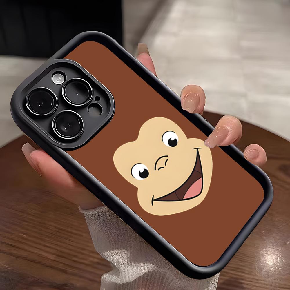 Чехол для телефона с обезьянкой Любопытный Джордж для iPhone 17 Pro Max 15 Pro 16 14 Plus 12 13 Mini 11 Pro, противоударный, мягкий