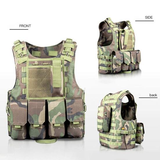 Детский тактический жилет, регулируемый холщовый жилет с несколькими карманами, уличный боевой жилет для мальчиков и девочек, ролевая игра, охота, игра, тренировочное снаряжение