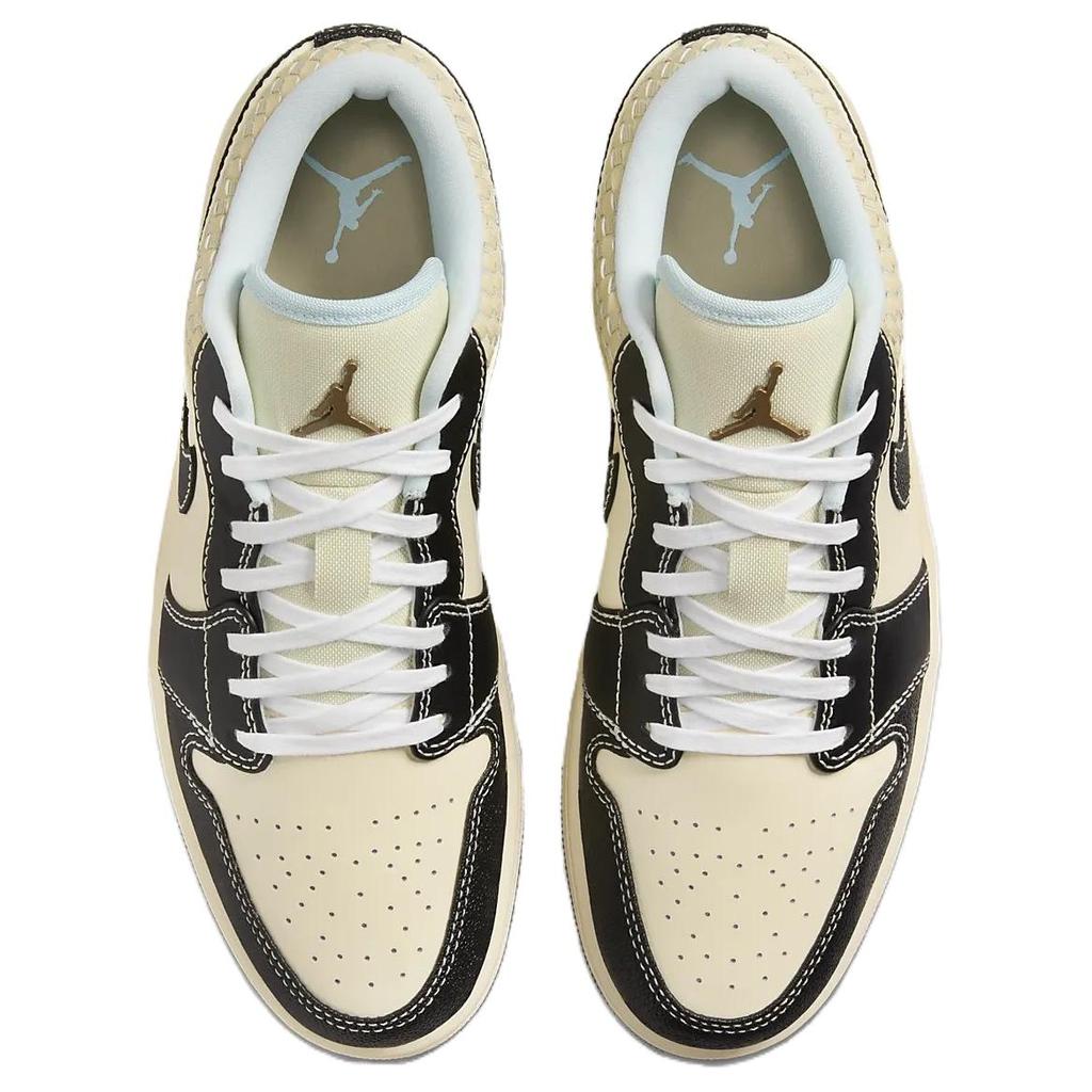 Air Jordan 1 Low SE Coconut Milk Black Мужские кроссовки Cream Muslin Team-Gold HQ3437-101