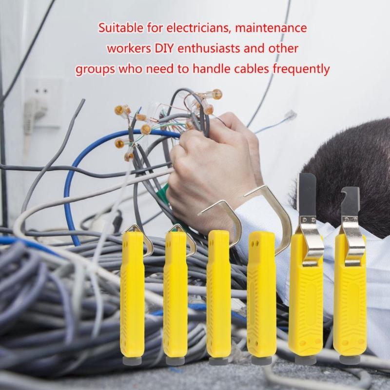 PVC Cable Stripper Round Cable Stripper ABS Constructions for Precise Insulation Removal With Adjustable Cutting Depth