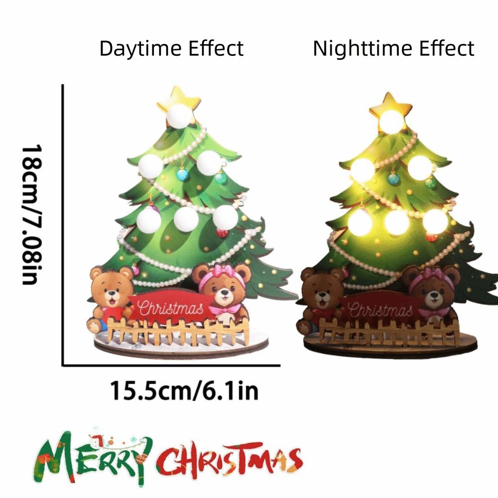 Desktop Size Christmas Lights Luminous LED Christmas Tree DIY Gift Xmas Ornaments Room Decor