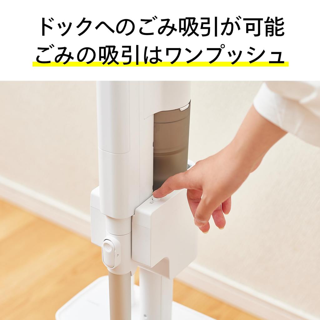 Twin Bird Vacuum Cleaner Dock Suction Type Cordless Stick Cleaner Rechargeable White TC-E292W