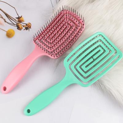 Щетки для волос квадратные полые массажные расчески Meridians Scalp Hair Styling Adjuster Wet Curly Hair Brush для салона парикмахерских инструментов для укладки