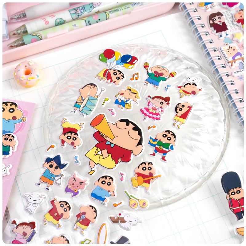 Cute Crayon Shin-chan Cartoon Stickers, 3D Waterproof Decals for Laptop, Water Bottle & Kids DIY Craft