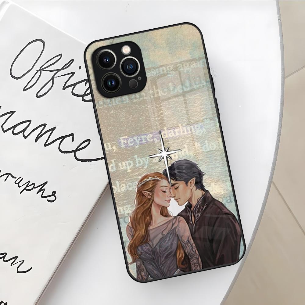 Чехол для телефона Acotar A Court of Mist and Fury для Iphone 17 16 Air 15 14 12 11 13 Pro Max Mini X Xr Xs Se Стеклянная крышка Puls